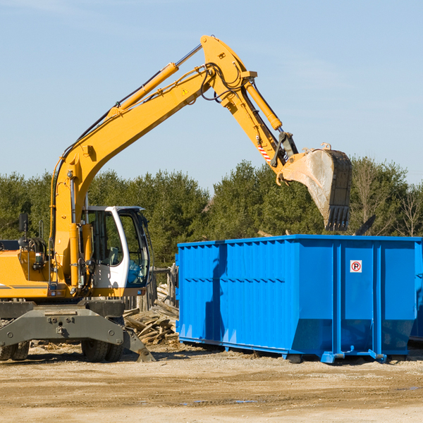 are there any additional fees associated with a residential dumpster rental in Bluffs